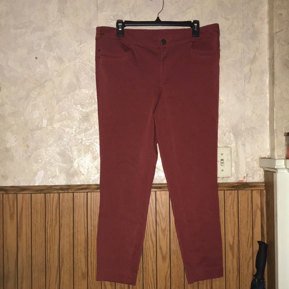 Christopher & Banks Red Straight Leg Pants